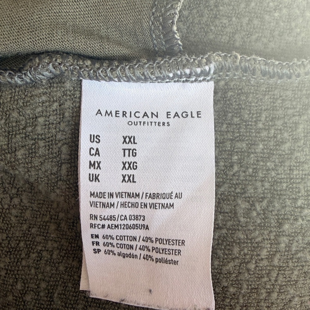 American Eagle Hooded Open Cardigan Dark Green XXL - Picture 4 of 6